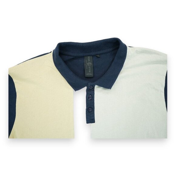 SOUL STAR ENGLAND Polo Shirt Men's XXL Short Sleeve Stretch Soft Colorblock - Picture 2 of 3